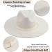 Pro Celia Wide Brim Fedora Hat for Women - Large Felt Panama Rancher Hat (Stripe-Ivory) - Buy Online on GoSupps.com
