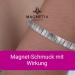 Magnetix Wellness Flexi Magnetic Turntable Classix | Silver Magnetic Jewelry in Matt Gloss Design | Perfect Fit for Swollen Wrists XL | Shop Internationally - Buy Online on GoSupps.com