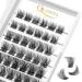QUEWEL eyelash cluster 72 PCs cluster eyelash 14mm DIY eyelash extension Individual false eyelashes soft-not break for personal make-up use (quh-s012-14mm) 1 piece (1 Pack) Quh-S012-14mm
