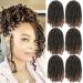 6 Pack Spring Twist Crochet Braiding Hair Bomb Twist Crochet Hair for Black Women Low Temperature Synthetic Hair Extensions for Butterfly Locs Fluffy Twist Braids 15 Strands 50g/Pack (8inch, T27#) 8 Inch (Pack of 6) T1B/27#