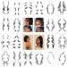 20 Sheets Baby Hair Tattoo Stickers 20 Styles Tattoo Edges for Hair Fake Hairline Stickers Temporary Waterproof Lasting Curly Hair DIY Salon Hairstyling Template Makeup Tool (7x 4.3inch)