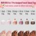 NOVO OVO Orange Pink French Tip Soft Gel Toe Nail Extensions - 360Pcs Full Cover False Nails in 15 Sizes for DIY - Buy Online on GoSupps.com
