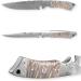 Perkin Damascus Hunting Knife with Sheath - 25.4cm | Premium 1975 Edition | International Shipping Available - Buy Online on GoSupps.com