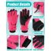 Kids Winter Waterproof Ski Gloves 2 Pairs for Cold Weather - Purple Red - 3-6 Years - Buy Online on GoSupps.com