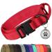Joytale Tactical Dog Collar | Dog Collar with Handle | Dog Collar Medium Dogs with QR Code Dog Tag Red MM Red