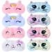 8 Pcs Cute Sleep Eye Mask for Kids Eye Mask for Kids Soft Lightweight Plush Blindfold Funny Animal Sleeping Mask Eye Cover Eye Shade for Kids Girls Women Home Traveling Nap Night (Cat)