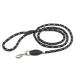 Julius-K9 20200-IDC IDC lead leash diameter of 12 mm x 2m round with Zamak carabiner black fluorescent lead leash black (fluorescent) 12 mm x 2 m