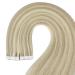 Youngsee Tape In Extensions - Real Hair 35cm Ash Blonde & Platinum Blonde 50g 20 Pcs #18/613 Remy Invisible Tape Extensions for Seamless Beauty - Buy Online on GoSupps.com