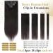 Elailite 100% Remy Human Hair Clip in Extensions - Double Wefts Thick Volume 35cm 120g - #1B Natural Black - Buy Online on GoSupps.com