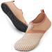 SIMARI Water Shoes Womens Mens Barefoot Unisex Aqua Socks Slip-on for Indoor Outdoor Snorkeling SWS002 7-8 Women/6-7 Men 1-235 Nude Pink