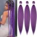 YDDM PRE Stretched Braiding Hair Extensions 20 inch 3packs Extensions Kunsthaar Braids Lila Hair extension Art hair for braiding Extension for Braids Jumbo Braids Haar (20 inches lavender#) 50.8cm-20 inches (3 SPALL) Lavender#