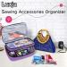 Luxja Double-Layer Sewing Accessories Organizer for Needles, Scissors, Tape, Thread - Purple (Small) - Buy Online on GoSupps.com