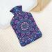 Hot Water Bottle with Lid - Purple Floral Pattern Rubber Bag for Pain Relief Cramps Foot Warmer & Hot/Cold Therapy - Buy Online on GoSupps.com