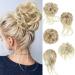 Fulang Hair 5/Pack hair part with rubber band large bun hair part wavy of course art hair hair tie women with hair updos hair extension messy bun hair parts (24h613#)