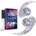 Laza Body Glitter 2 Jars Hologrographic Chunky Sequins with glitter glue perfect for women Eyeshadow make -up Face Paint Festival Rave Outfits Hair Accessories Carnival Party Costumes - Laser Galaxy
