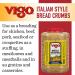 Vigo Italian Style Seasoned Bread Crumbs with Imported Roman Cheese - 5 Pound Pack - Buy Online on GoSupps.com