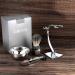 Premium Grutti Raziet Deluxe Chrome Razor & Brush Stand Set - Compatible with Double Edge Blades | International Shipping Available - Buy Online on GoSupps.com