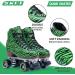 ECOO Women's & Girls' 2 Layer PU Leather Roller Skates - Green, Size US Women 10 / US Men 9 - Buy Online on GoSupps.com