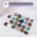 24-Piece Crystal Gemstone Set for Healing & Meditation | Tiger Eye Obsidian Rose Quartz Amethyst | Perfect for Beginners & Collectors - Buy Online on GoSupps.com