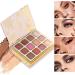 12-Color Wipe-Off Eyeshadow Palette | Book-Style Eyeshadow Palette with 4 Matte Blushes and 4 Velvet Lip Glosses | For Travel Beauty Stage and Photography - Buy Online on GoSupps.com