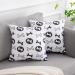FreAire G Gabrielmodu Dog Bones Print Decorative Pillow Covers - Set of 2, White and Black - Buy Online on GoSupps.com