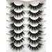 Pooplunch False Eyelashes Cat-Eye Fluffy Faux Mink Lashes 8D Wispy Lashes 7 Pairs Pack Dramatic Long Thick Volume Fake Eye Lash Multipack Fluffy|12-18MM