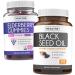Elderberry Gummies & Black Seed Oil (1-Month Supply) Immunity Power Duo - Elderberry Gummies for Adults with Vitamin C & Zinc (60 count) & Black Seed Oil - Premium Cold-Pressed Nigellia Sativa Oil