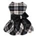 Dog Sweater Dress for Small Dogs Girl Autumn & Winter Skirt Dogs Clothes Princess Gauze Dress, Pet Clothes Holiday Festival Puppy Outfits Pet Apparel Medium (6-9 Ib) Black Plaid