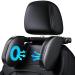 Headrest car soft memory foam retractable removable neck support car seat side headrest pillow for children adults 180 adjustable for sleeping (black)