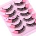 Pink Fluffy Cat Eye Mink False Eyelashes - 5 Pairs Pack by ALICROWN - Buy Online on GoSupps.com