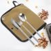 BESPORTBLE Portable Bbq Camping Silverware Kit Cutlery Organizer Picnic Utensil with Bag Spoon Fork Chopstick Set for Hiking Travel Home Silver Serving Utensils Stainless Steel - Buy Online on GoSupps.com