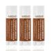 Lip Balm Set of 3 Made with Shea Butter Cocoa Butter Castor Avocado & Jojoba oil Beeswax Vitamin E and Essential oil Moisturizing Lip Care Cruelty Free Hydration 100% Natural (3 Pack) Coconut Breeze