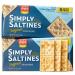 Paskesz Simply Saltines Crackers - Original Saltine Crackers - Light and Crispy Oven-Baked Soup Crackers, Ready to Dip, Non-GMO, 8.8 Ounce - Pack of 3