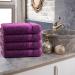 Class Home Collection Terry Guest Towels - 100% Cotton Aubergine Set of 4 30x50 cm - Perfect for Stylish Hospitality - Buy Online on GoSupps.com