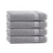 Class Home Collection Terry Towels 50x100 cm Pack of 4 100% Cotton Silver Silver 50 cm x 100 cm