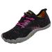 SAGUARO Unisex Barefoot Shoes Breathable Lightweight Fitness Shoes Wide Toe Box 41 EU Knit Black Red