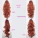 Ponytail Claw Clip - Copper - Curly - 17in / 43cm - 160g - Heat Resistant Hair Extension - Buy Online on GoSupps.com