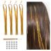800 glitter strands of hair Lametta for hair 120 cm tinsel hair extensions glitter glitter strands hair extension fairy hair lametta hair extreme kit (golden)