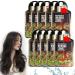 Plant-Based Hair Dye Cream 2024 Plant Extract Non-Damaging Korean Hair Coloring with Plant Bubble Dye Shampoo 30ml 10 Packs/Box (Dark Brown)