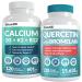 PrimeMD 4-in-1 Calcium Supplements for Women & Men or Heart Bone & Body Defenses (120 ct) & 28-in-1 Quercetin with Bromelain Supplement - Quercetin 500mg Capsules for Immune Defense Support (120 ct)