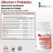 Probiotics Iron Supplements for Women & Men - 500 mg (60 Iron Caps) Probiotics 10 Billion CFU/g & Vitamins C B12 E & Folate - Iron Bisglycinate Blood Builder - Vegan Iron Probiotics for Men & Women - Buy Online on GoSupps.com