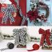 Christmas Ribbon Burlap Ribbon Buffalo Plaid Ribbon Ribbon Wired Wrapping Ribbon for Xmas Gift Tree Gift Wreath Decoration Home Decoration Gift Packaging DIY Crafts (4 ROLLS) - Buy Online on GoSupps.com