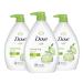 Dove Refreshing Body Wash with Pump Revitalizes and Refreshes Skin Cucumber and Green Tea Effectively Washes Away Bacteria While Nourishing Your Skin 34 oz 3 Count