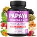 CIVIMUNA Papaya Capsules with Papaya Pomegranate Apple Pectin and More - 90 Capsules for 3 Months Supply