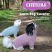 Classic Knitted Dog Sweater with Turtleneck | Soft & Warm Cold Weather Knit Vest for Small Medium Dogs | Cit toile Blue S - Buy Online on GoSupps.com