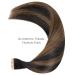 Salife Tape Extensions | Real Hair Balayage Natural Black to Chestnut Brown | 10 Pcs 60cm 30g Invisible Hair Extensions - Buy Online on GoSupps.com