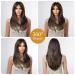 Testar Dark Brown Long Layered Wigs with Bangs for Women - Naturally Looking Synthetic Shoulder-Length Hair for Everyday Use - Buy Online on GoSupps.com