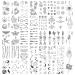 Cerlaza 100 Sheets Temporary Tattoos for Women - 420 Mixed Styles Fake Tattoo Stickers - Realistic Henna Body Art Sticker Set - Buy Online on GoSupps.com