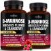 NEW AGE D-Mannose with Cranberry & Hibiscus - High Strength for Urinary Tract Health - Supplement for Women - Bladder Liver & Microflora Support - Made in USA - Vegan 120 Capsules 60 Count (Pack of 2)