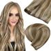 LAAVOO MICRO WEFT Extensions Real Hair Brown Blond Highlights 40cm Ez Weft Microbeads Hair extension Real hair 50g Human Hair #P8/60 Highlight Highlight Platinblond 12-inch Width 40cm-50g 2.33 #P8/60